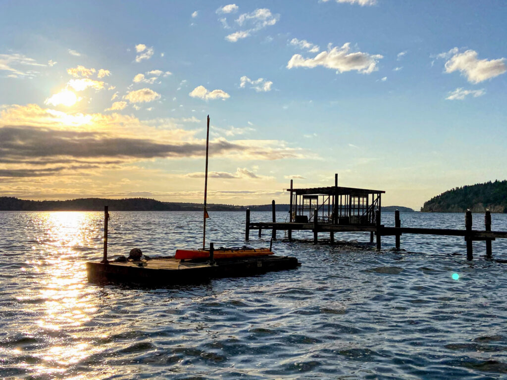 image shows a lake in the summer in Seattle