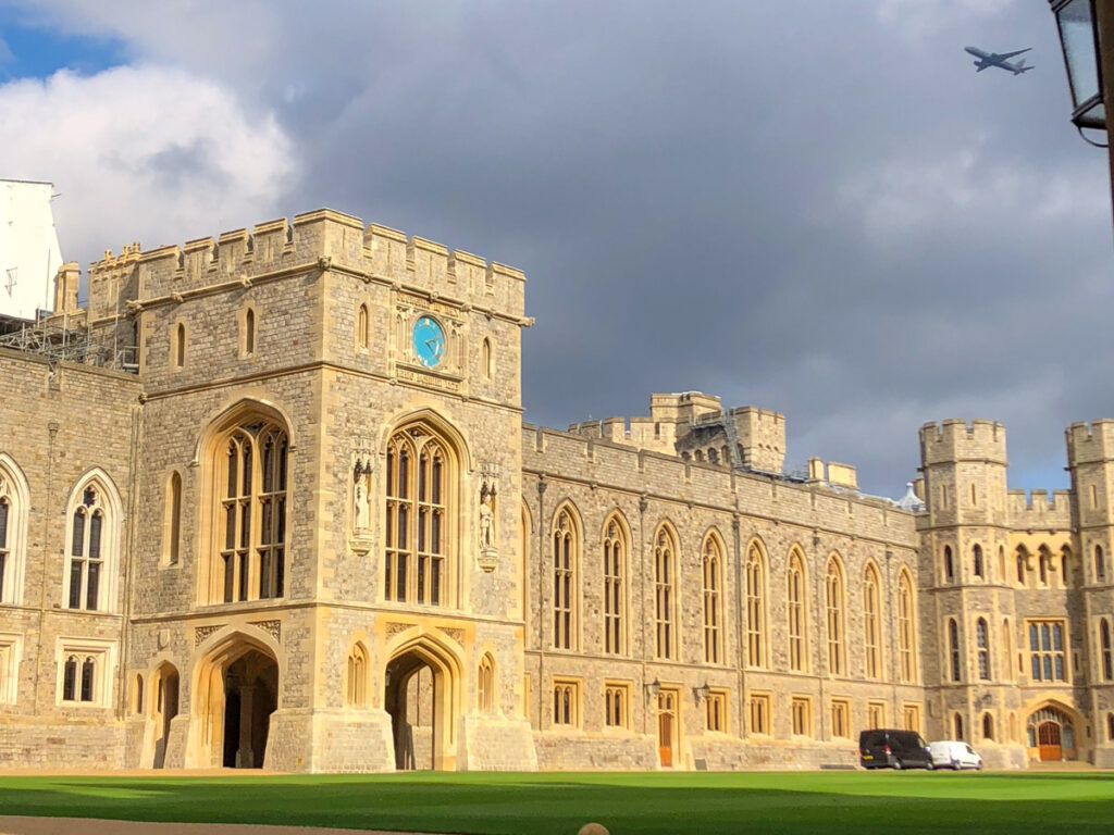 Windsor Castle glows in the afternoon sun